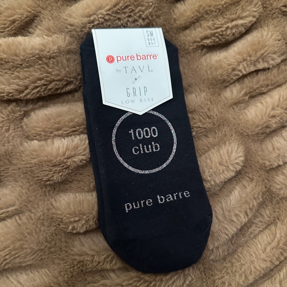Pure Barre 1000 Club Black Grip Socks